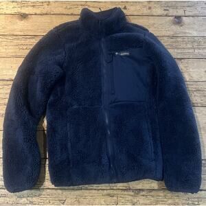 Columbia Sportswear Womens XS Long Sleeve Sherpa Jacket Navy